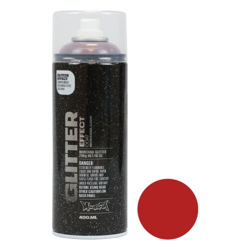 Artikel Glitter Spray Rød Montana Glitter Spray Julerød 400ml