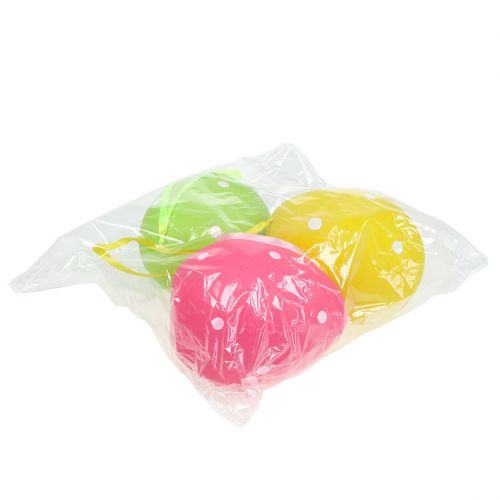 Artikel Æggeplast farverig 15cm til ophængning af 3 stk