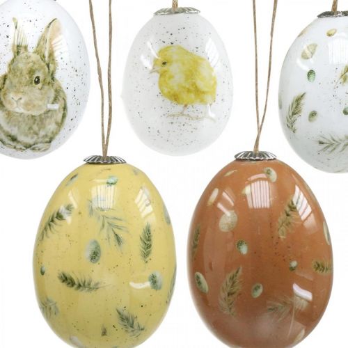 Floristik24 Påskeæg til at hænge op retro plastik assorteret 4/4,5/5cm 12 stk