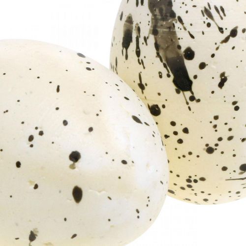 Deco æg med fjer Kunstige påskeæg Påskepynt H6cm 6 stk