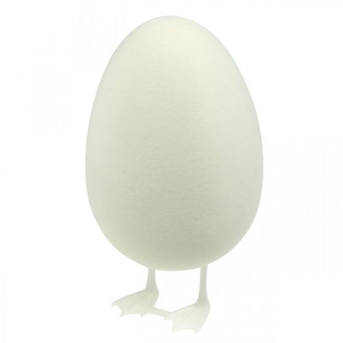 Floristik24 Dekorativt æg med ben påskeæggehvide Bordpynt påskefigur H25cm