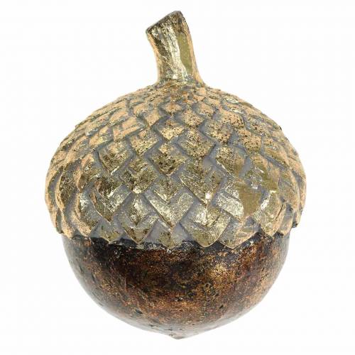 Floristik24 Dekorativ agern gylden Ø7.4cm H9.7cm