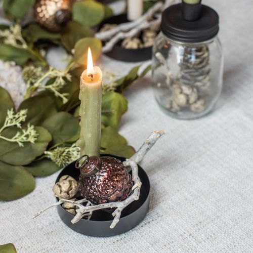 Floristik24 Agern glas brune dekorative kogler til ophængning adventsdekoration 5,5×8cm 12stk