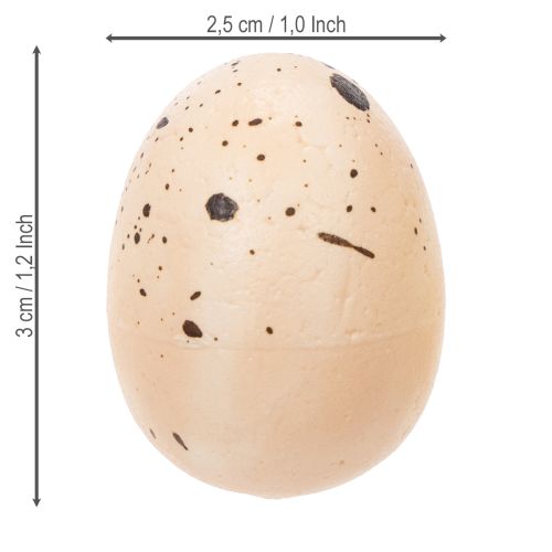 Artikel Dekorative påskeæg med spættet overflade til forårsarrangementer, 3 cm, 24 stk.