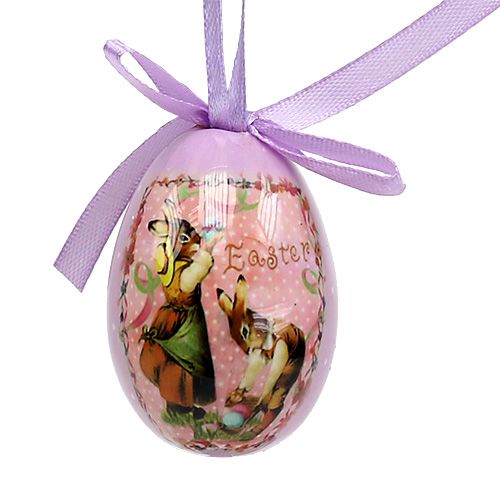Floristik24 Æg med mønster lilla-pink 5-8cm 8stk
