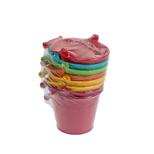 Floristik24 Spand Ø12cm H10cm 8stk forskellige farver