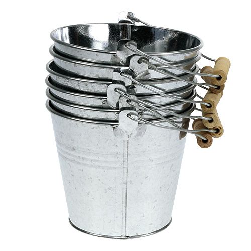 Artikel Spande Ø14cm H12cm 6 stk. Blankende zink