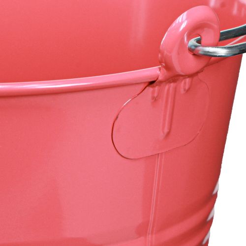 Artikel Spand dekorativ pink urtepotte metal 26x22,5x23cm 6l