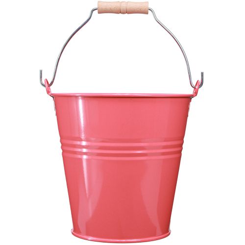 Artikel Spand dekorativ pink urtepotte metal 26x22,5x23cm 6l