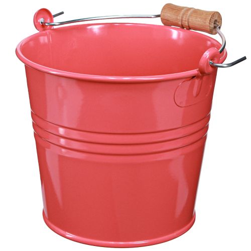 Artikel Spand metal urtepotte pink håndtag 16x17,5x16cm 2stk