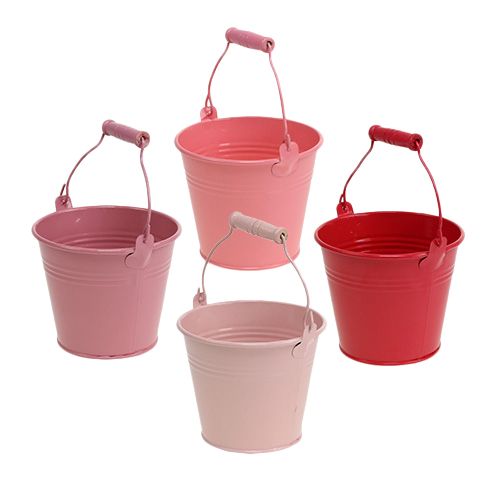 Floristik24 Spand lyserød blanding Ø10cm H8cm 10stk