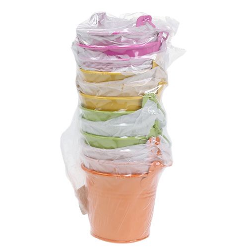 Artikel Spand farverig Ø8cm H7,5cm 12 stk
