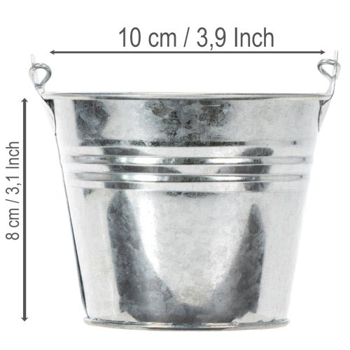 Spand Ø10cm H8cm 10 stk. zink,