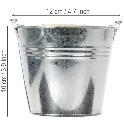 Spand Ø12cm H10cm 8 stk. Zink,