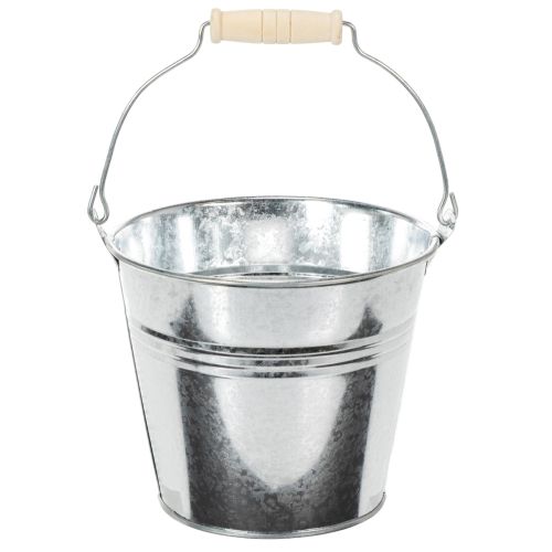 Spand Ø14cm H12cm 6 stk. zink, blank købe | Floristik24.dk
