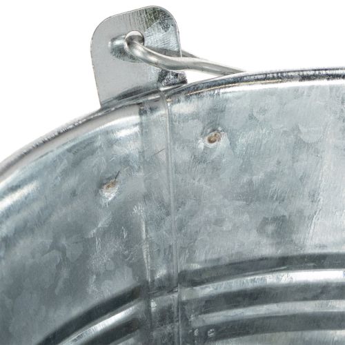 Spand Ø14cm H12cm 6 stk. zink, blank | Floristik24.dk