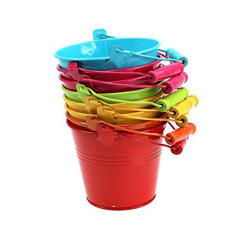 Floristik24 Metal spande, diverse Ø10cm H8cm 10stk