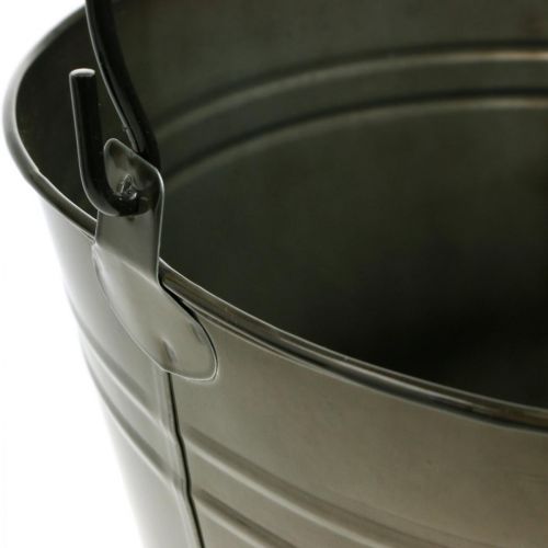 Floristik24 Metalspand, plantekrukke, metalbeholder Ø25cm H21cm