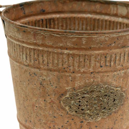 Floristik24 Deco Bucket Shabby Chic Vintage Ø12,5cm H12cm