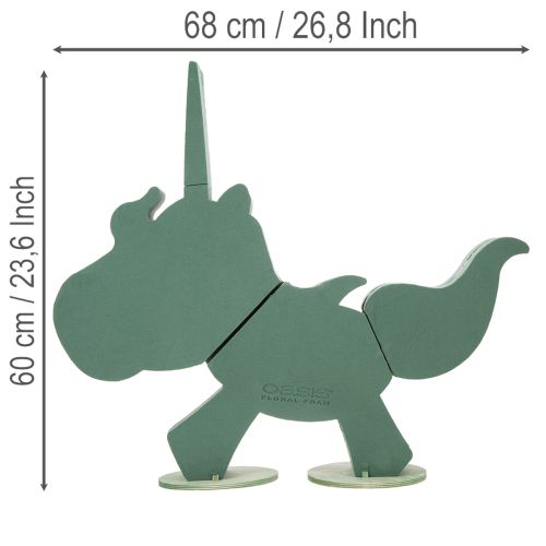 Artikel Blomsterskum enhjørning 68 cm x 60 cm