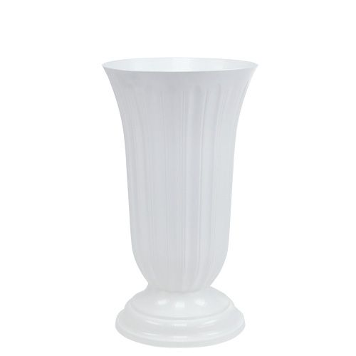 Floristik24 Vase Lilia hvid Ø20cm, 1 stk