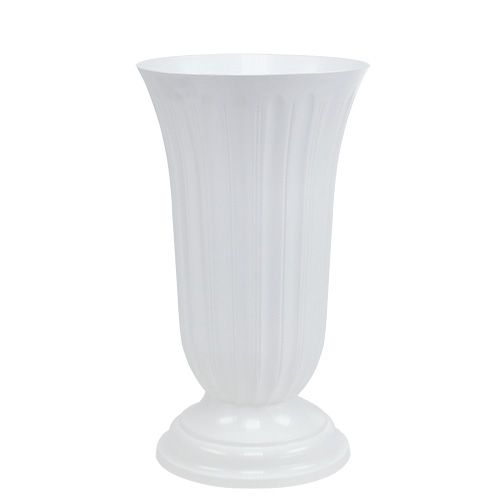 Floristik24 Vase Lilia hvid Ø23cm, 1 stk