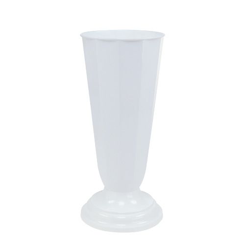 Vase “Szwed” hvid Ø16cm