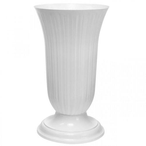 Lilia hvid plast vase Ø28cm H48cm