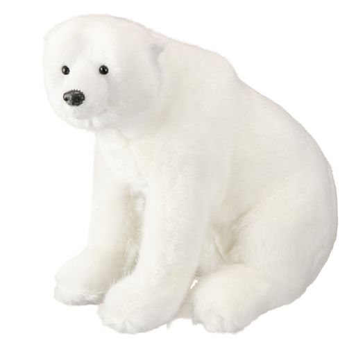 Artikel Dekorative isbjørnefigurer stående og siddende hvide 16/20 cm 3 stk.