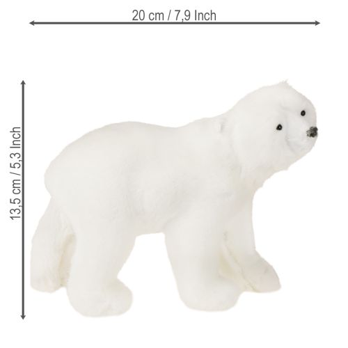Artikel Dekorative isbjørnefigurer stående og siddende hvide 16/20 cm 3 stk.