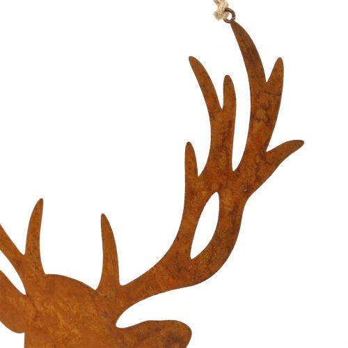 Floristik24 Elk hovedrist til at hænge 23,5 cm x 22 cm