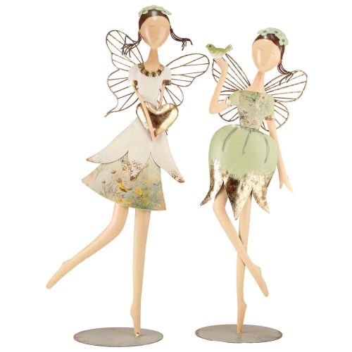 Floristik24 Alffigurer Metaldekoration Hjertefugl H55cm/60cm 2stk