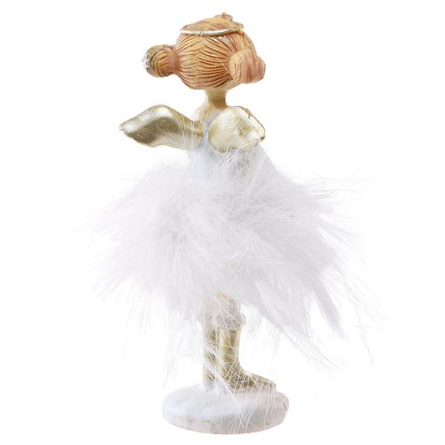 Floristik24 Engle dekorative julefigurer i hvidguld H10,5cm 2stk