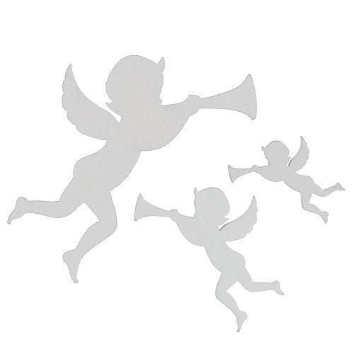 Floristik24 Angel Mix White 3,5 cm - 8,5 cm 54p