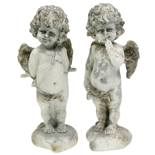 Dekorativ engel Cupido med hjerte 25cm 2stk