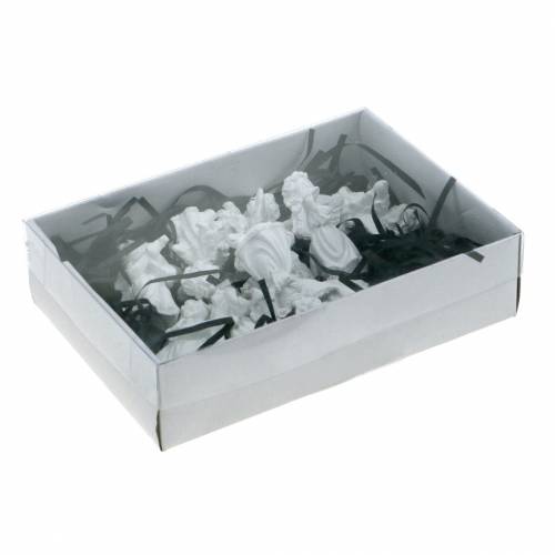Floristik24 Dekorativ engel med instrumenter hvid H4,5cm 9stk