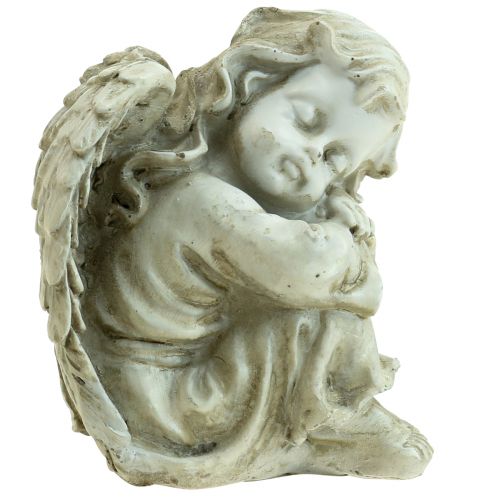 Engel til graven Creme Gravengel Soveengel 6×5,5×8cm