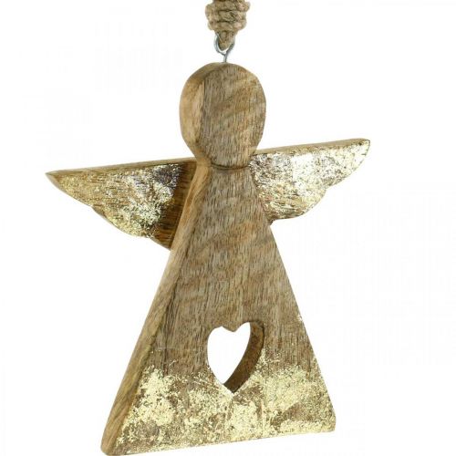 Floristik24 Deco engel mango træ deco figur til at hænge 13 × H13,5cm 2stk