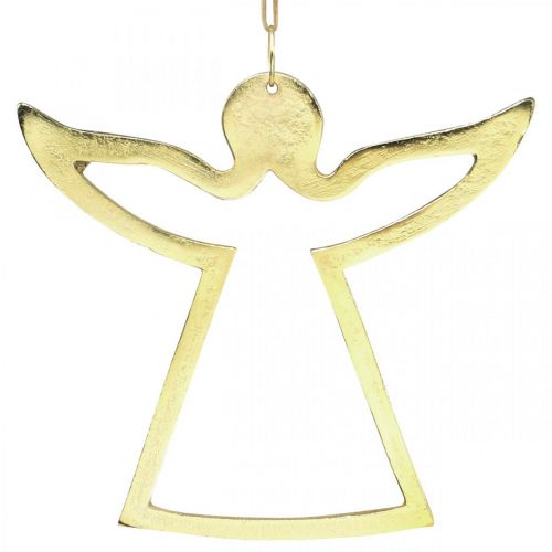 Metal vedhæng, dekorative engle, gylden advent dekoration 15 × 16,5 cm