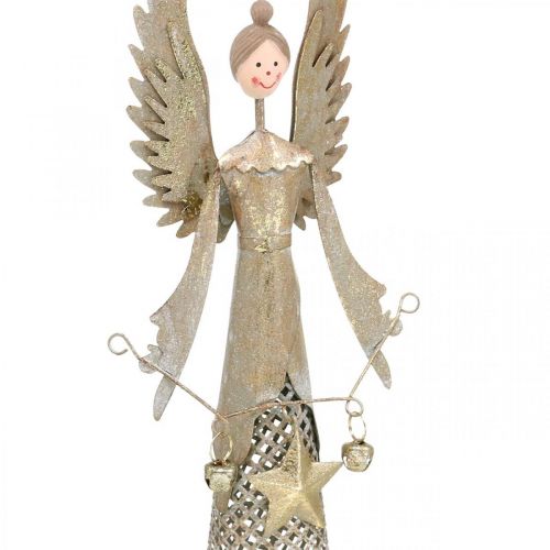 Floristik24 Dekorativ engelfigur med guirlande julemetal 13 × 8,5 cm H40cm
