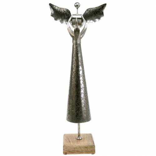 Floristik24 Deco englemetal på træbund H58cm