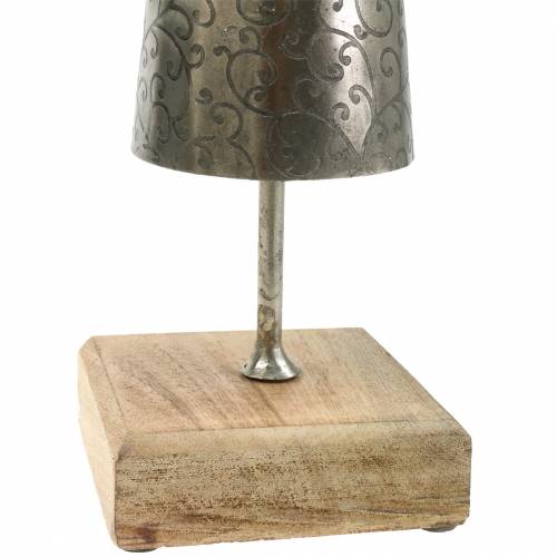 Floristik24 Deco englemetal på træbund H58cm