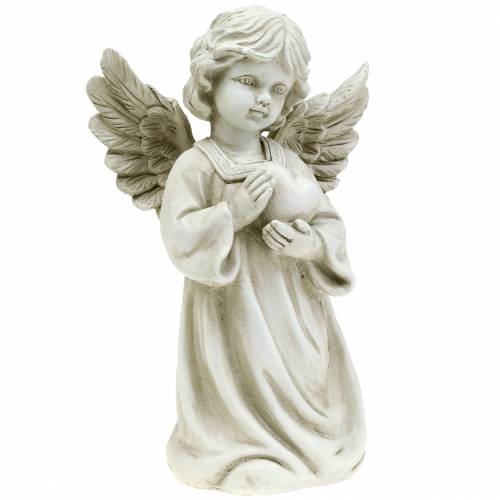 Deco engel med hjerte H25cm