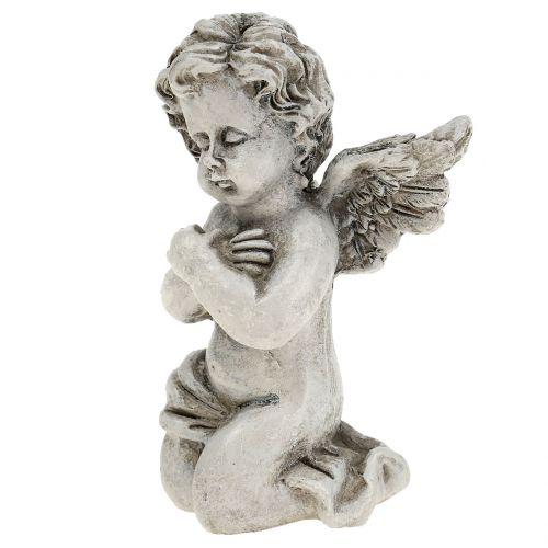 Floristik24 Englefigurer grå 9cm 3 stk