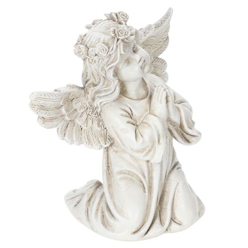 Englefigur bedende, gravdekoration, siddende, 13 cm, 2 stk.