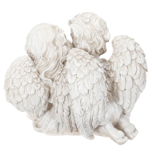 Engledekoration Børne Engelpar med Hjerte Skulptur 24cm | Floristik24.dk