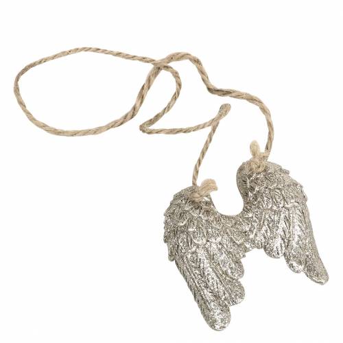 Floristik24 Englevinger til at hænge i guldglitter 5cm × 5,2cm 12stk