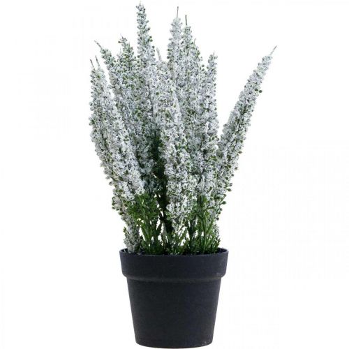 Artikel Erika hvid lyngkost lyng kunstplante H26cm