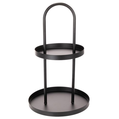 Metal rund dekorativ bakke med to lag, 58 cm | Floristik24.dk
