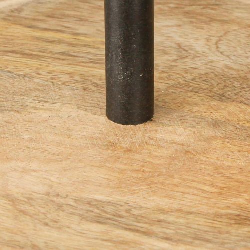 Artikel Etagere 2-lags Træ Metal Rund Natursort H36cm